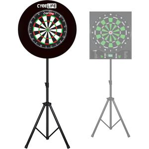 CyeeLife Dartboard Stand, Professional Portable Tripod Dartboard Travel Stand, Black