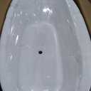 Adecab 67" Acrylic Free-standing Bathtubs for Bathroom, Soaking Tub, Stand Alone Tub, UPC Certified Slotted Overflow and Pop-up Drain, Tap Deck Bathtub (67"(Lustre White))