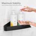 Sotfamily Plastic Shower Caddy Corner (for 90 Only), 2 Pack Adhesive Corner Shower Shelves for Bathroom Organizers and Storage, Black