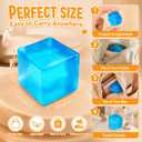 5 x Squishy Stress Cube Squeeze Toys for Kids Adults, Gel Filled Sugar Squishy Ice Cube Fidget Toys Slow Rising Stress Balls Sensory Toys Relief for Anxiety Autism, Purple