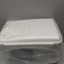 LivLab Mker Rice Storage Container 20 lbs - 15 lbs Airtight Flour Dispenser with Lids & wheel, BPA Free, kitchen organizers for Pet/Cat/Dog Food Storage Container (10 lbs), White