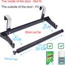 YYST Over Cabinet Door Paper Towel Holder Bar Dispenser for for Kitchen, Pantry, Mudroom, Fits Both Standard & Jumbo Rolls (Black, 1)