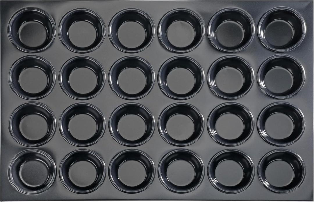 New Star Foodservice 37937 Commercial Grade Aluminum Non-Stick 24-Cup Muffin Pan