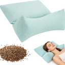 vocheer 3-in-1 Detachable Buckwheat Pillow for Sleeping, 18"X14" Buckwheat Hull Pillows, Cervical Neck Pillow for Pain Relief, Adjustable Height and Firmness, Firm Support for Back Sleepers
