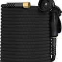 75 ft Flexible Garden Hose with 10 Spray Nozzle-Heavy Duty Superior Strength 96D Material Garden hoses -5-Layer PTE Latex Core - Lightweight Water hoses- Extra Strong Brass Connectors Garden hose