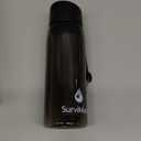 Survimate 5-Stage 0.01m Ultra-Filtration Filtered Water Bottle, BPA-Free Material, NSF/ANSI 42&372 Certified, Portable Water Filter Bottle for Survival, Camping, Hiking, and Emergency Use (22 Ounces, Black)