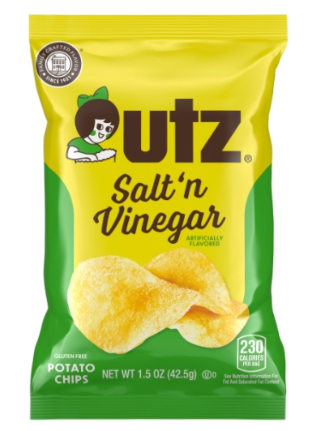 Utz Club Pack Chips, Salt and Vinegar, 60 Count (Pack of 60)
