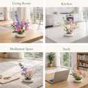 Japanese Flower Frog Vase Set Minimalist White Ceramic Flower Vase with Flower Frog, Modern Flower Arrangement Pot for Living Room Decor & Art Supplies, Gift Box for Flower Lover