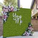 FAICOIA 2 Pcs Fake Moss Rug 39" x 39" Mossy Table Runner Green Artificial Moss Mat for Crafts Decorating Faux Moss Grass for Plants Indoor Planters Fairy Garden DIY Centerpieces Wedding 100 x 100cm