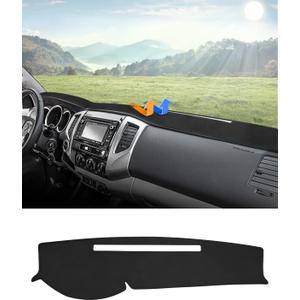 Autorder Dashboard Cover Mat for 2005-2015 Toyota Tacoma Pickup Accessories Dash Cover Flannel Dash Mat Sunshade Glare UV Rays Protector