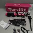 Terviiix 1.77" Ionic Thermal Brush, Heated Round Brush with Dual MCH Tech, 9 Temp Adjustments, 30S Fast Heating, Easily Create 90's Voluminous & Smooth Style, Non-Blowing, Dual Voltage (Hot Pink)