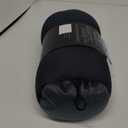 Microbead Bolster Tube Travel Pillow - Compact Neck Roll Pillow for Airplane, Car, or Home - Soft Lumbar Support Pillow - Navy