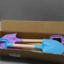 Mototo 4 Pieces 16 Inch Beach Shovels Large Beach Spades Multicolor Sand Shovels with Wooden Handle Plastic Shovel for Digging Beach Sandbox Snow Garden Toys Set for Kids Adults (4 Pack, Light Series)