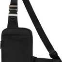 Small Sling Bag for Men and Women with RFID Pocket, Anti Theft Crossbody Chest Bag Casual Travel Bag for Hiking (Black)