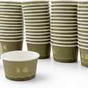 3-Inch Round Mini Dip Paper Bowls (400 Pcs), 3oz Disposable Party Dip Bowls, Compostable, Eco-Friendly, Like Bamboo, for Dips, Soy Sauce, BBQ, Oil Dipping, Finger Foods