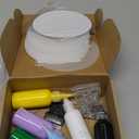 47 Pcs Stained Glass Painting Starter Kit Stained Glass Kits for Adults DIY Window Paint Art Including 7 Colors 12 Suncatchers Craft 12 Patterns 12 Chains 4 Tool Set for DIY Project Party Activities