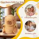 Cute Capybara Plush Soft Kawaii Capybara Plush Doll Pillow with Bee Backpack Capybara Stuffed Aniamls for Girls Kids Adults Birthdays Valentines Gift 12 inch