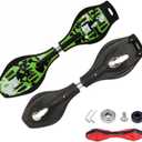 Caster Board Skateboard, Compact and Lightweight Caster Board Deluxe Junior Caster Board with Illuminating Wheels and 360 Degree Casters for More Excitement and Fun for Adults, 29.1"*7.4"