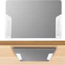 Penitue 2pcs Under Desk Laptop Mount, Wall & Under Desk Laptop Holder with Screws Clear Tablets Shelf Storage for Devices up to 3.2cm/1.26in Thick MacBook Keyboards