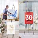Easel Stand for Sign, Aredy 63" Portable Painting Easel, Lightweight Metal Easels for Painting Canvas, Wedding Sign (2 Pack)