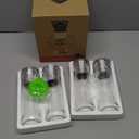 Home EC Original Stainless Steel Sea Salt and Pepper Grinder Set of 4 - Adjustable Ceramic - Tall Glass Salt and Pepper Shakers Mills - Modern Kitchen Spice Mill W/Funnel & EBook