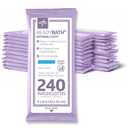 Medline ReadyBath Adult Bath Wipes, 240 Wipes (8 Wipes, 30 Packs), Unscented, No Rinse Formula with Aloe, Shower Wipes for Sensitive Skin, Hypoallergenic & Alcohol-Free Wet Wipes, 8 x 8 Inch