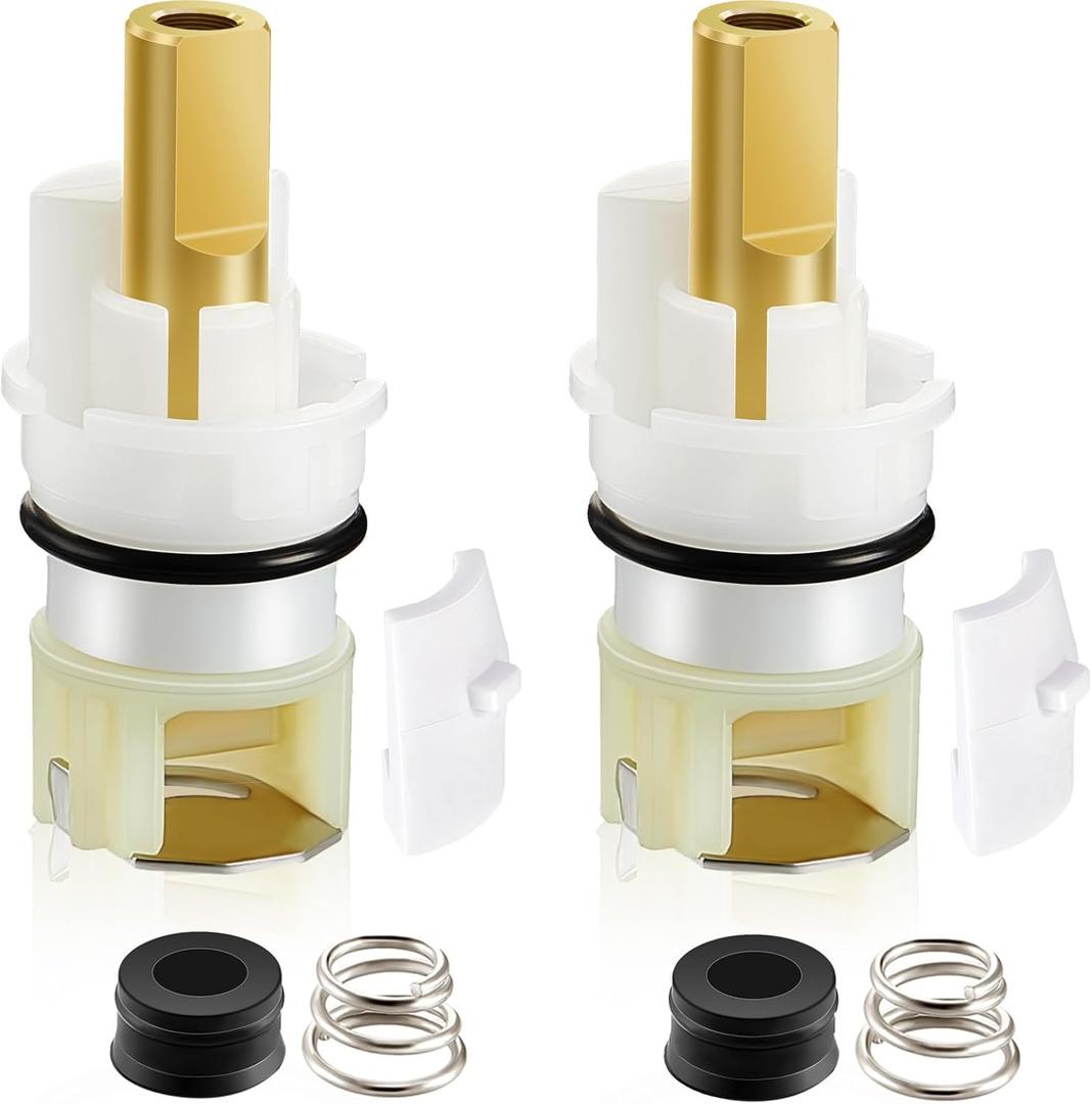 Honoson Rp25513 2 Pcs Faucet Stem Replacement Kit for Two Handle Faucet Repair Kit with Cartridge Rp4993 Seat and Spring for Bathroom Shower Sink Kitchen Lavatory