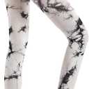 G&Y Opaque Tights for Women - 70D Control Top Pantyhose Running Yoga Leggings Athletic Pants (Tie Dye Black, S)