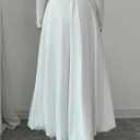 GORGLITTER Women's Flowy Ruffle Maxi Skirt High Waisted Elegant Going Out A Line Skirts (S)