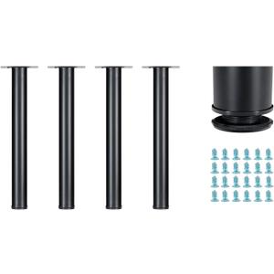 WUHUANGKAKA 16 Inch Table Legs,Adjustable Metal Desk Legs,Suitable for DIY Furniture Legs,Computer Desk,Dining Table,Workbenches,Coffee Table,Set of 4 (Black).