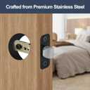 Door Lock Replacement Parts with 8mm Square Spindle Hole, 2 Pack Black Door Lock Parts, 45Rotation, Fits 2-3/8" or 2-3/4" Backset, Includes Strike Plate & Mounting Screws