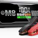 MOSTOOL M8 6000A Car Battery Jump Starter with Smart HD Display PD 60W Fast Charging, 12V Battery Jump Pack, Portable Jump Box with Jumper Clamps LED Light, Rugged Kit for All Gas & Up to 12.0L Diesel