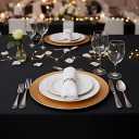 Surmente Black Tablecloth for Rectangle Tables, 90 x 132-inch Rectangular Table Cloth for 6-8 Ft Tables, Polyester Table Cover for Banquets, Parties, Events