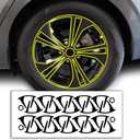 BOGAR TECH DESIGNS for Nissan Sentra 2020-2025 Wheel Rim Chrome Delete Precut Vinyl Trim Overlay, Gloss Black Blackout Look