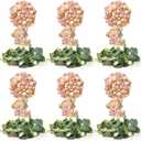 6 Set Baby Shower Bear Table Centerpieces Decortion Pink Bear with Eucalyptus Wreath Wood Slices Welcome Baby Table Toppers for Gender Reveal It's A Girl Gender Reveal Party Favor