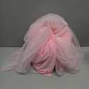 1-Pack Pink 2-in-1 Tulle Tablecloth for 4-Foot Rectangular Table  Stretch Fitted Table Skirt & Cover for Baby Shower, Bridal, Birthday, Princess Party