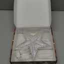 Christmas Tree Topper Star Warm White Light Christmas Tree Decor for Christmas Holiday Home Fit for General Size Xmas Tree, 8.7 Inch