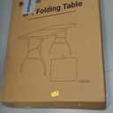 Folding Table 6ft Portable Heavy Duty Plastic Fold-in-Half Utility Foldable Table Plastic Dining Indoor Outdoor for Camping, Picnic and Party, White