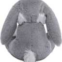 HO-EF 8.5" Bunny Stuffed Animal, 2 Sitting Bunny with Flappy Ears Plush Bunny Cute Stuffed Rabbit Plush Toy, Companion Easter Gift for Boys Girls Babies Kids (Pink+Grey)