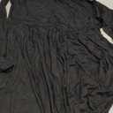 Amoretu Dresses for Women Long Sleeve Off Shoulder Maxi Flowy Casual Loose Plain Dress with Pockets (Large, Black)