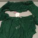 Avidlove Lingerie Sets for Women Sexy Long Sleeve Off Shoulder Ruffle Bra and Panty Set, S Green