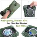 Hydration Bladder, Water Bladder for Hiking Backpack, BPA-Free Leak Proof Water Reservoir Storage Bag, Water Pouch Hydration Pack for Camping Cycling Running, 3L Water Bladder - Military Green