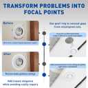 uxcell 6Pack Goof Rings for 3" Recessed Lights, 3" ID 4.7" OD Steel Flat Goof Trim Ring Can Light Cover Plate Flush Mount Can Converter for Ceiling Wall Hole Decorative, Matte White