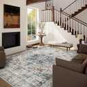 8x10 Area Rugs for Living Room: Washable Bedroom Rug Boho Vintage Rugs Stain Resistant Non Slip Low Pile Soft Lightweight Carpet for Kitchen Dining Room Farmhouse Nursery Kids Room Home Office