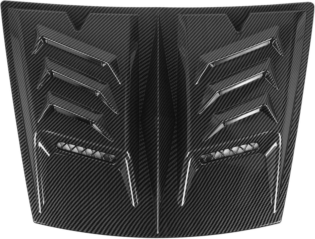 Hood Air Vent Cover, Universal Hood Scoop with Engine Cooling, Aerodynamic Drag Reduction for E90 E91, Scratch Protection Carbon Fiber Look (Carbon Fiber Style)
