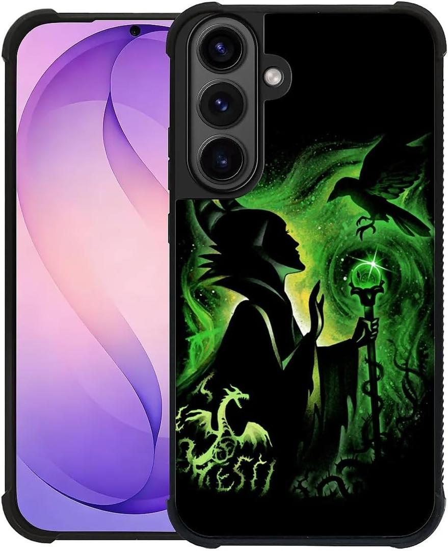 CARLOCA Compatible with Samsung Galaxy S26 Plus Case for Girls Boys Hard Shell Shockproof Protection TPU Non Slip Fashion Pattern Green Magic Lady