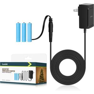 Lenink AC Power Supply Adapter for AAA Battery,Replace 3 AAA Battery,Black