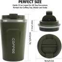 Coffee Mug 12oz - Insulated Travel Mug Spill Proof with Leakproof Lid Vacuum Stainless Steel Travel Coffee Mug Water Tumbler to GO, Reusable Coffee Cup for Men and Women for Hot & Cold Drinks