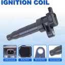 UF546 High-Performance Ignition Coils & Iridium Spark Plugs Set of 6 for Hyundai Azera/Entourage/Santa Fe/Sonata/Veracruz & Kia Amanti/Optima/Sedona/Sorento 3.3L 3.8L V6 - Replaces 27301-3C000