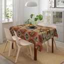 Aztec Geometric Rectangle Tablecloth Washable Table Cloth 60x90 Inch Table Cover Waterproof for Decoration Kitchen Dining Room